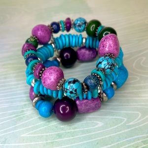 Turquoise beaded bracelet
